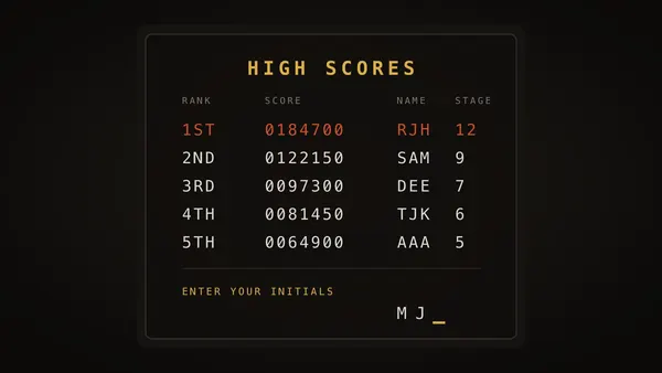 Arcade Scoreboards in 1980s: The Real Story Behind Arcade High Scores