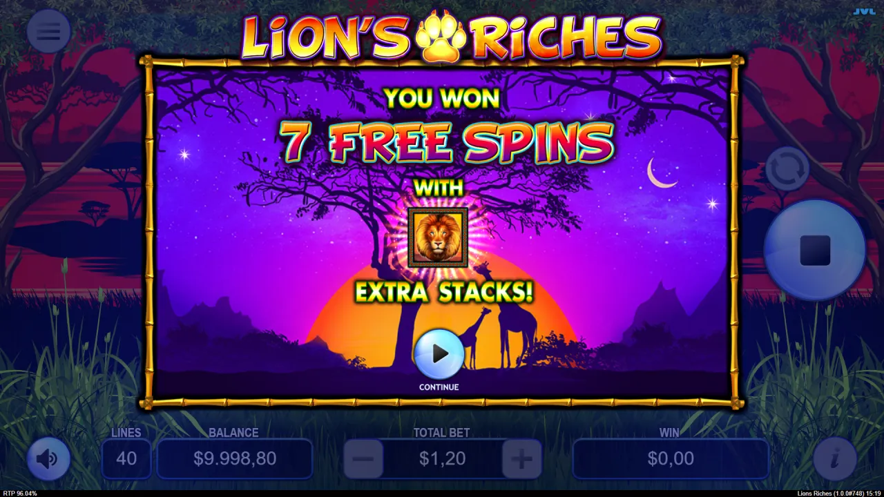 Lion's Riches Screenshot
